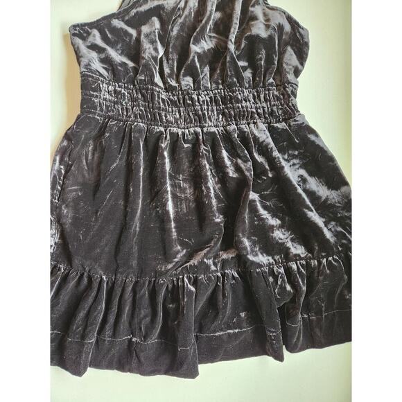 NWT Anthropologie The Somerset Embellished Velvet Halter Mini Dress Sz L #NC502 - Picture 4 of 11
